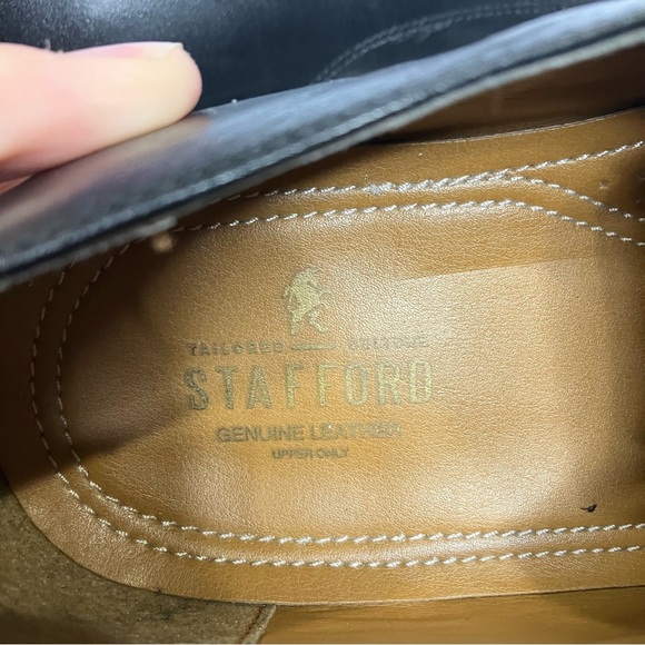 Stafford black monk dress shoes leather men’s size 10 professional business‎ main image 6